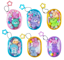 Carregar imagem no visualizador da galeria, Squishy Keychain Charms Capybara And Pig Fidget Stress Ball Toys With Pouch For Backpacks Keys More
